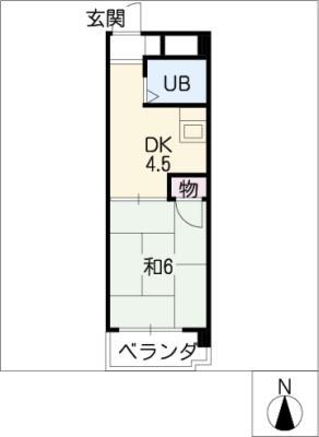 リバシィ藤里(1DK/1階)の間取り写真