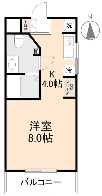 COMMON IMAZATO(ワンルーム/3階)の間取り写真