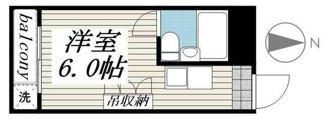 メゾンドセレスト(ワンルーム/1階)の間取り写真