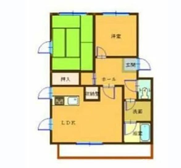 ステイブルG(2LDK/2階)の間取り写真
