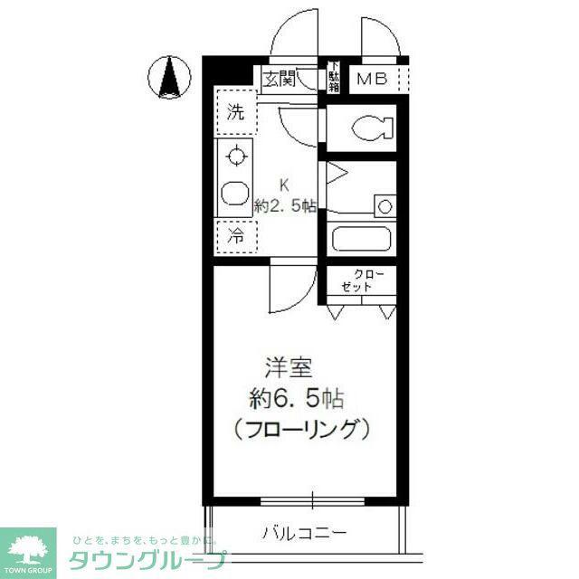 ラヴィレット羽田(1K/1階)の間取り写真