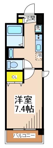 プチ・シェル(1K/2階)の間取り写真