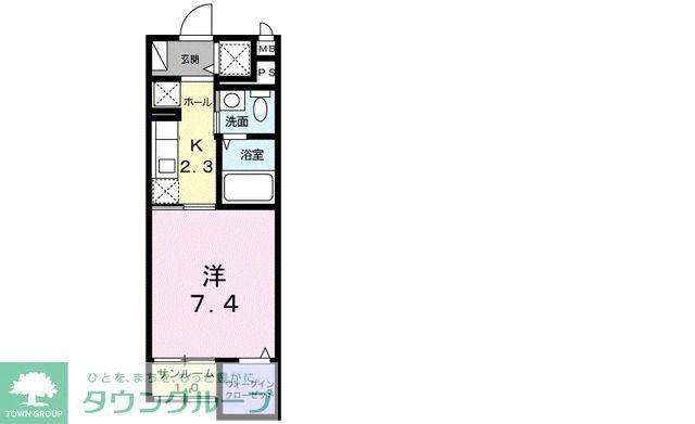 トゥット フェリーチェ 湘南(1K/1階)の間取り写真