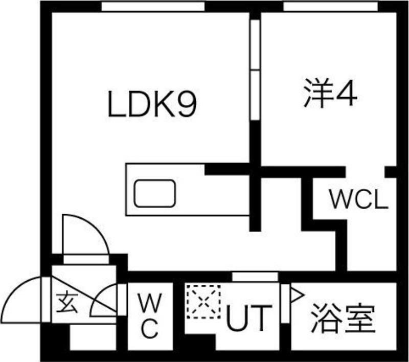 ノルデスタ麻生南(1LDK/2階)の間取り写真