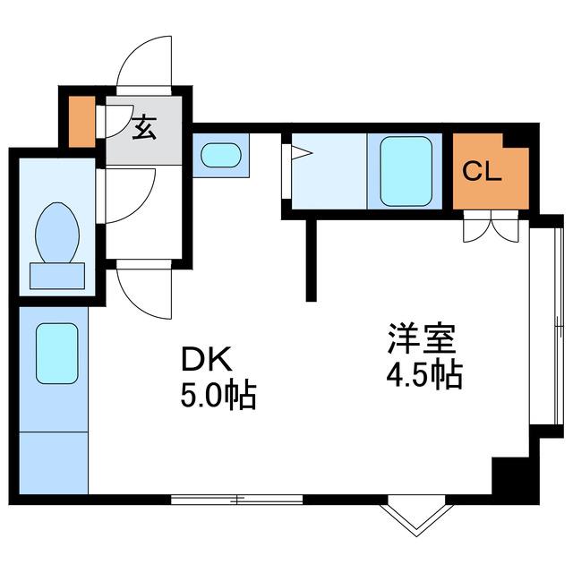 SERAM BLD北大通(1DK/6階)の間取り写真