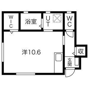 レバンス(ワンルーム/1階)の間取り写真
