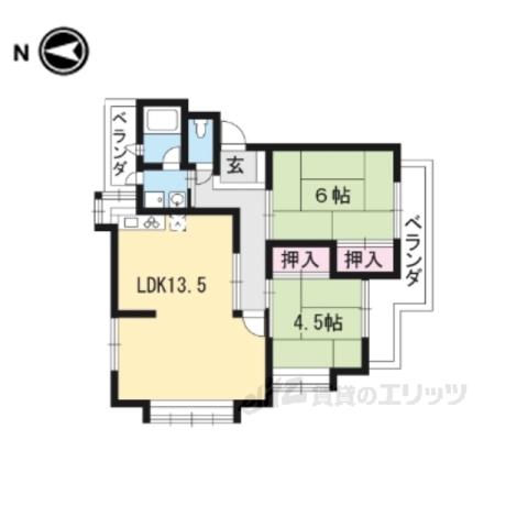 グランドメゾン石山(2LDK/3階)の間取り写真