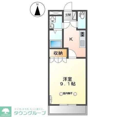 グレイスヴィラ(1K/1階)の間取り写真