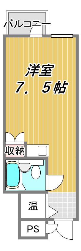 ハイネス北浜(ワンルーム/8階)の間取り写真