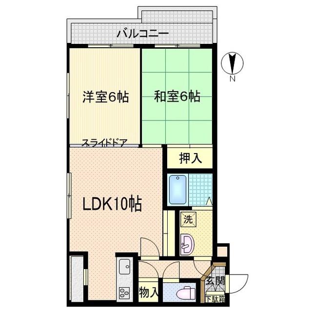 マツモトハイツ(2LDK/3階)の間取り写真