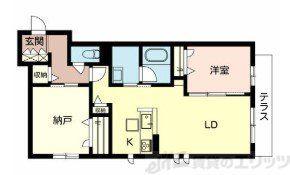 MAISON CLAIRE(1SLDK/1階)の間取り写真