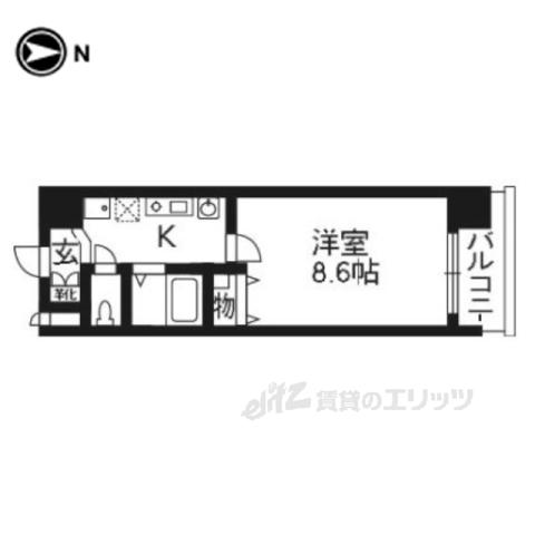 KDXレジデンス西大路(1K/11階)の間取り写真