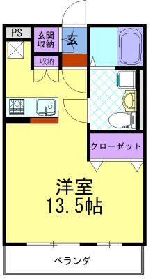 BIZ STAY 宇都宮(ワンルーム/3階)の間取り写真