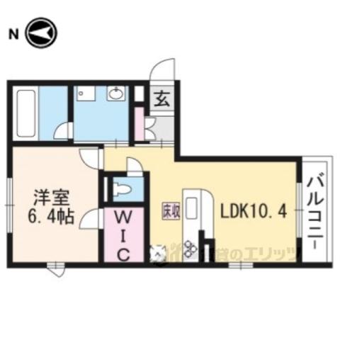 地下鉄東西線 東山駅(京都) 徒歩6分 3階建 築7年(1LDK/1階)の間取り写真