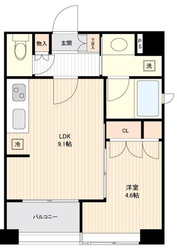 アビテ目白(1LDK/6階)の間取り写真
