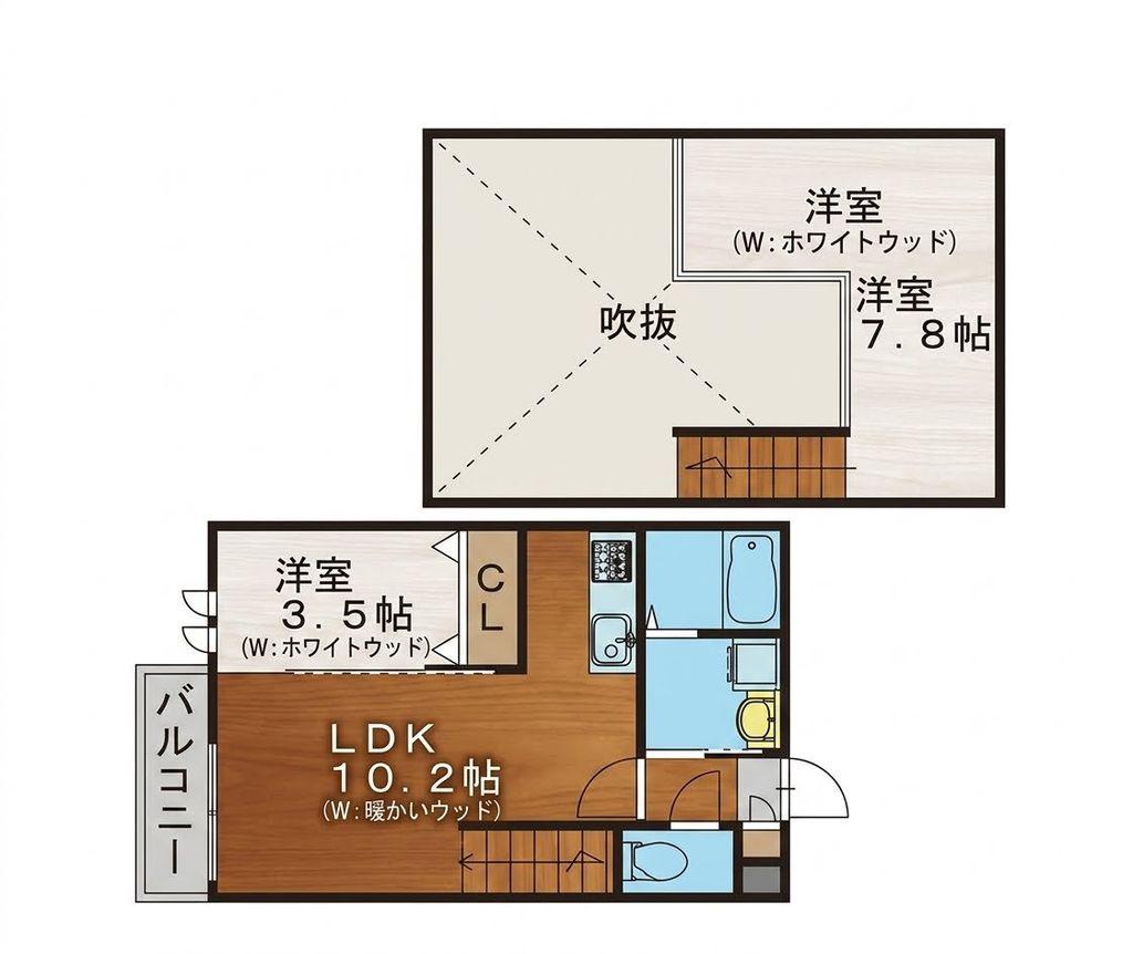 グラーツ平尾(1SLDK/1階)の間取り写真