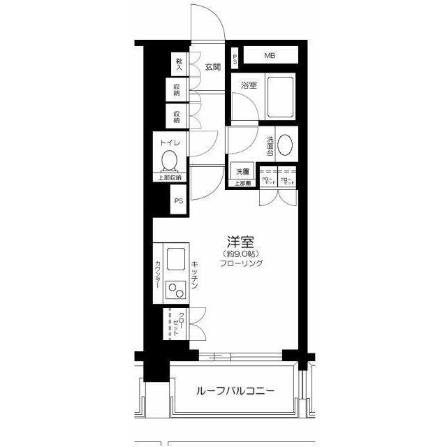 ダイナシティ高円寺(ワンルーム/6階)の間取り写真