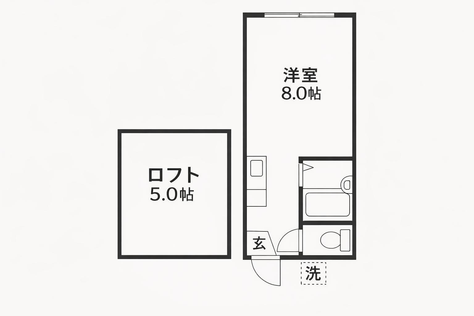 エスポアール西町(ワンルーム/1階)の間取り写真