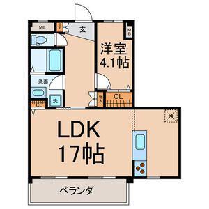 マルシェ(1LDK/2階)の間取り写真