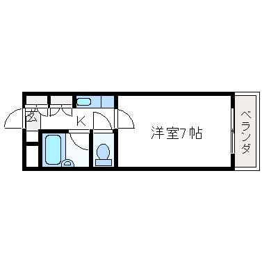 ハイツいりえ(1K/3階)の間取り写真