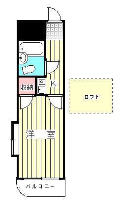 西川口グレースハイム(1K/4階)の間取り写真