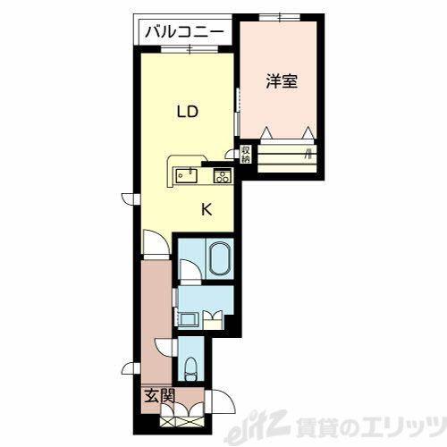KAPOLEII(1LDK/2階)の間取り写真