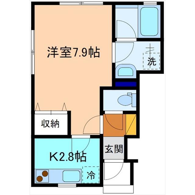 ラフェスタ増泉A棟(1K/1階)の間取り写真