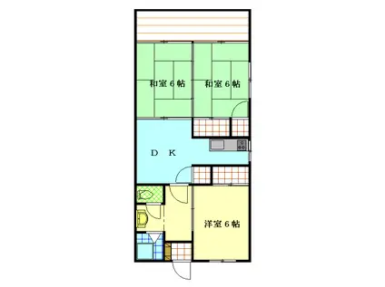 小峯の館(3DK/1階)の間取り写真