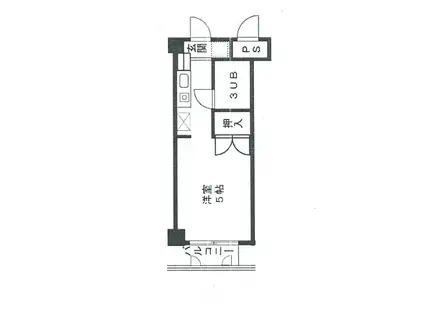 オクトワール長岡中央202(1K/2階)の間取り写真