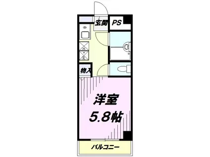 EIGHTYEIGHTタチカワ(ワンルーム/2階)の間取り写真