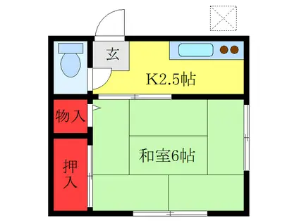 保崎マンション(1K/3階)の間取り写真
