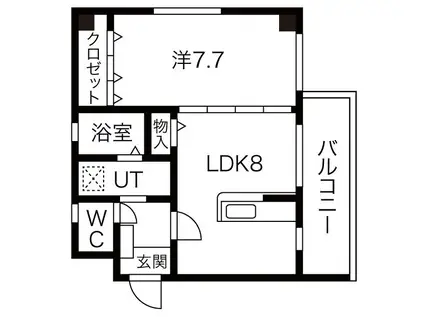 JU・JU(1LDK/3階)の間取り写真