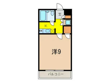 パラシオン椎名町(1K/3階)の間取り写真