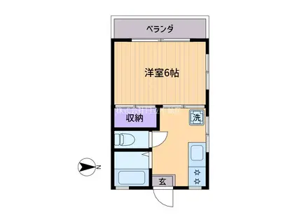 笹塚IMAハウス(1K/1階)の間取り写真