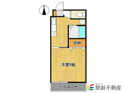 ヴィラ・ペスカトーラ(1DK/3階)の間取り写真