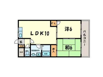 アーチ神崎(2LDK/2階)の間取り写真
