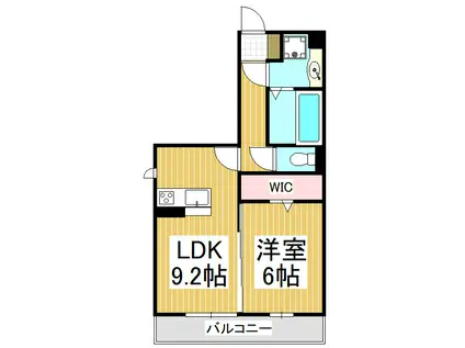 コンフォーティア駒ヶ根 A棟(1LDK/2階)の間取り写真