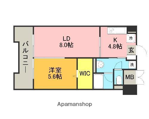 キルンズ高取(1LDK/1階)の間取り写真