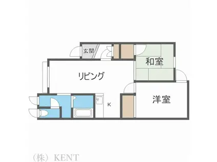 アルバ西野A(2LDK/2階)の間取り写真