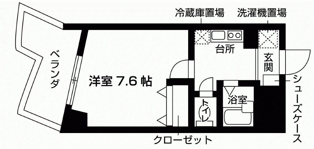 グラン アベニール(1K/3階)の間取り写真