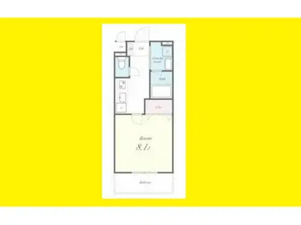 メゾン アイカワ(1K/3階)の間取り写真