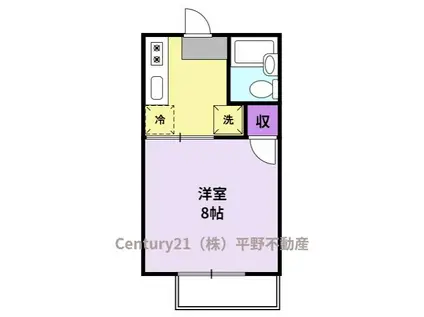 Mビレッジ(1DK/3階)の間取り写真