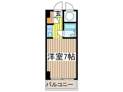 日商岩井日本橋浜町マンション(ワンルーム/3階)の間取り写真