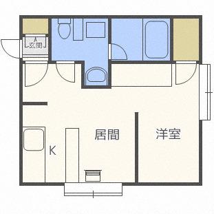 VILLA GARDEN32(1DK/3階)の間取り写真