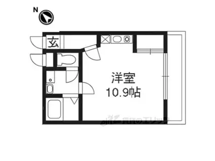 グランシャリオ(1K/2階)の間取り写真