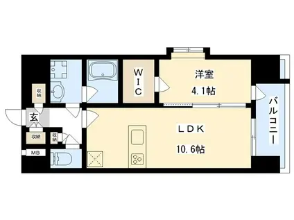 LA GRACE SENBAYASHI(1LDK/9階)の間取り写真