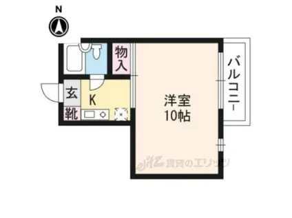 ノアーズアークⅡ(1K/3階)の間取り写真