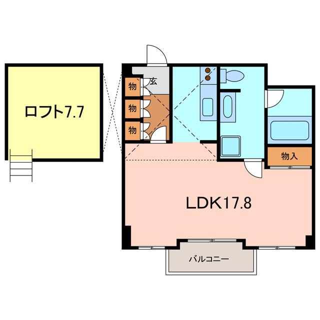 シャトーヨサミ(1LDK/6階)の間取り写真