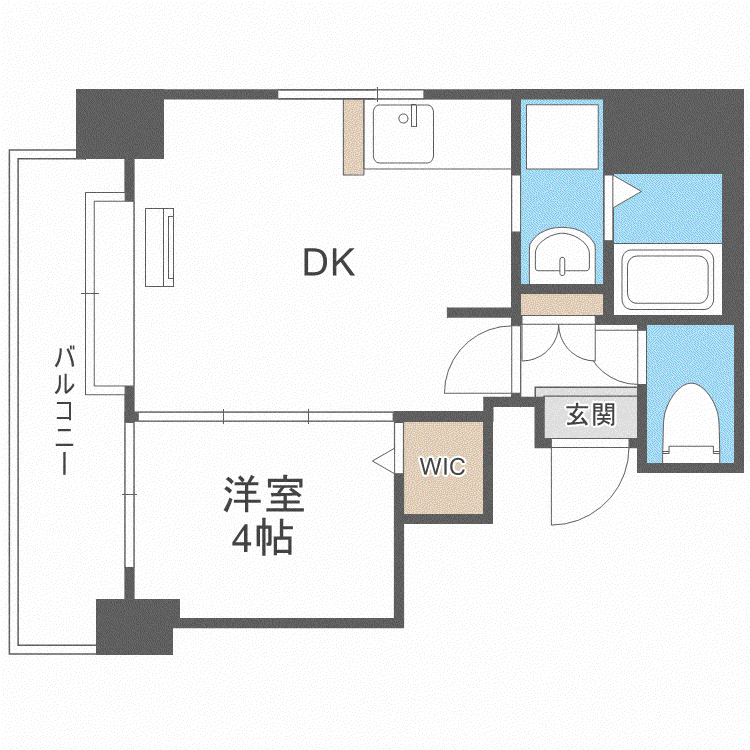 クラッセ琴似ステーション(1LDK/6階)の間取り写真
