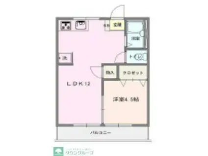 メゾンいしかわ(1LDK/2階)の間取り写真